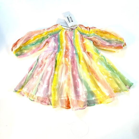 NWT Stella McCartney kids, Baby Rainbow Silk Dress.  Size 9 months - Picture 8 of 11